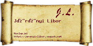 Járányi Libor névjegykártya